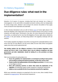 T and E Due Diligence memo cover